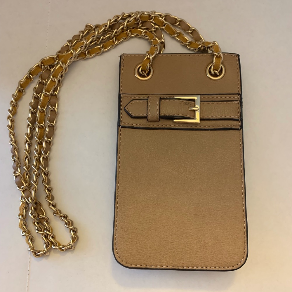 Mellow World Tan Vegan Cellophane Crossbody Bag